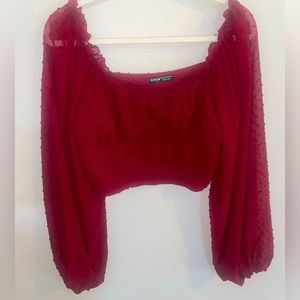 SHEIN Red Crop Top